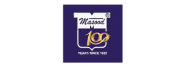 Logo with the text 'masood 100' and 'Years Since 1922' on a dark blue background.