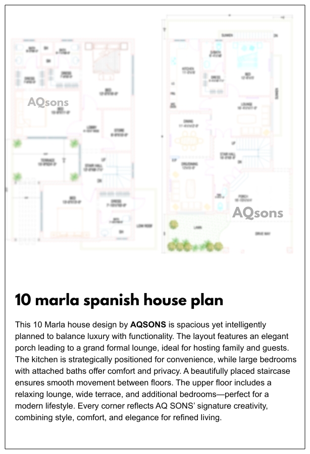 10 MARLA SPANISH PLAN