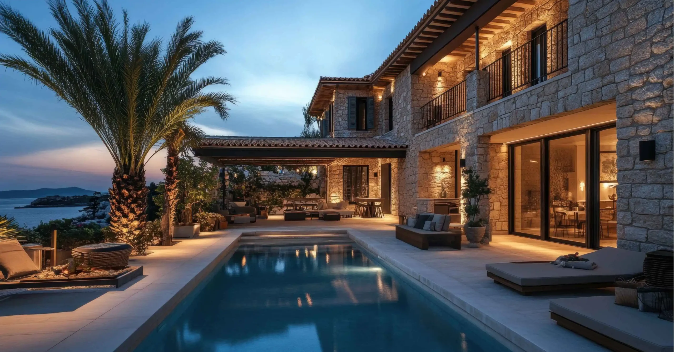 Outdoor Spaces: Pools, Gazebos, and Green Lawns