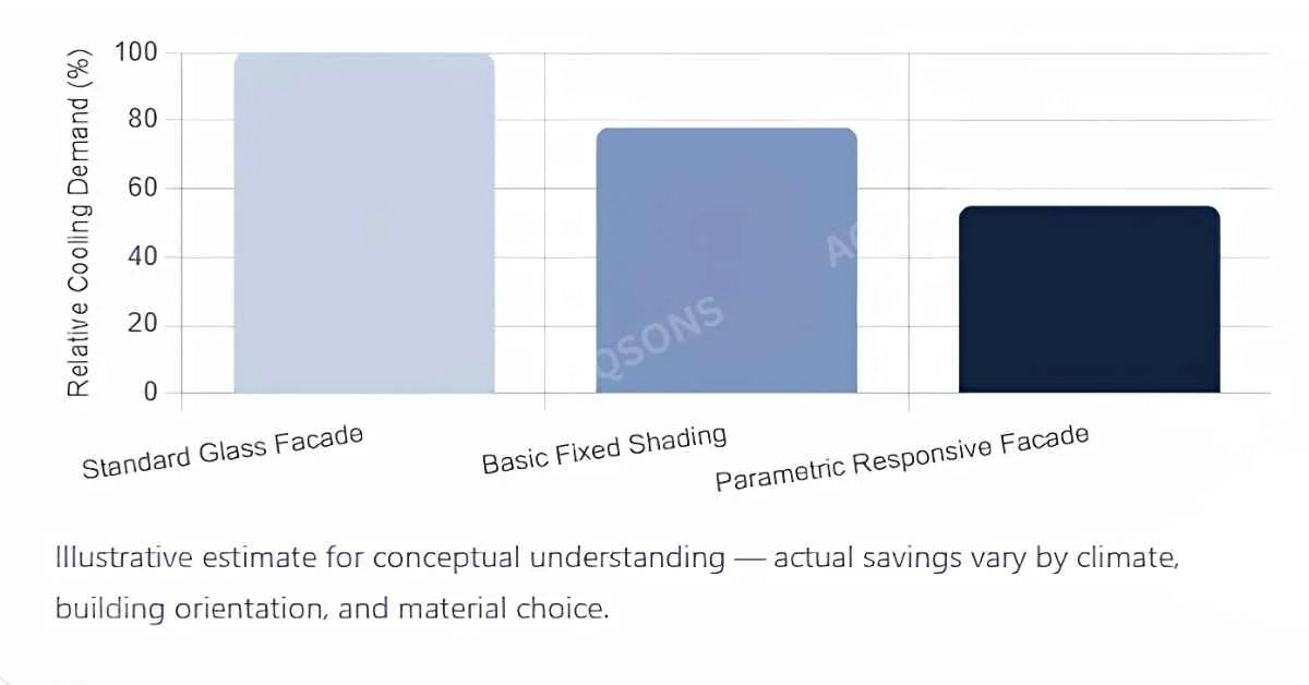 Facade Type vs. Relative Cooling Energy Demand