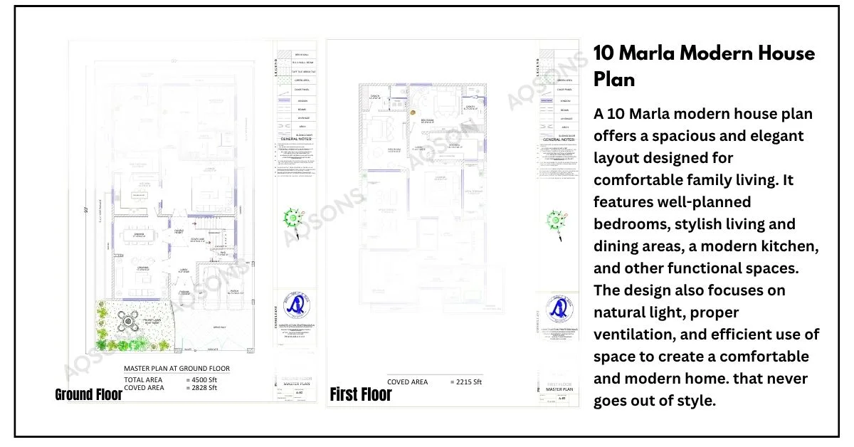 beautiful modern 10 marla house plan layout