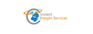 Logo with a blue globe encircled by an orange ring, accompanied by the text 'Connect Freight Services