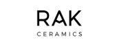 Logo with the text 'RAK Ceramics' in bold black letters on a white background.