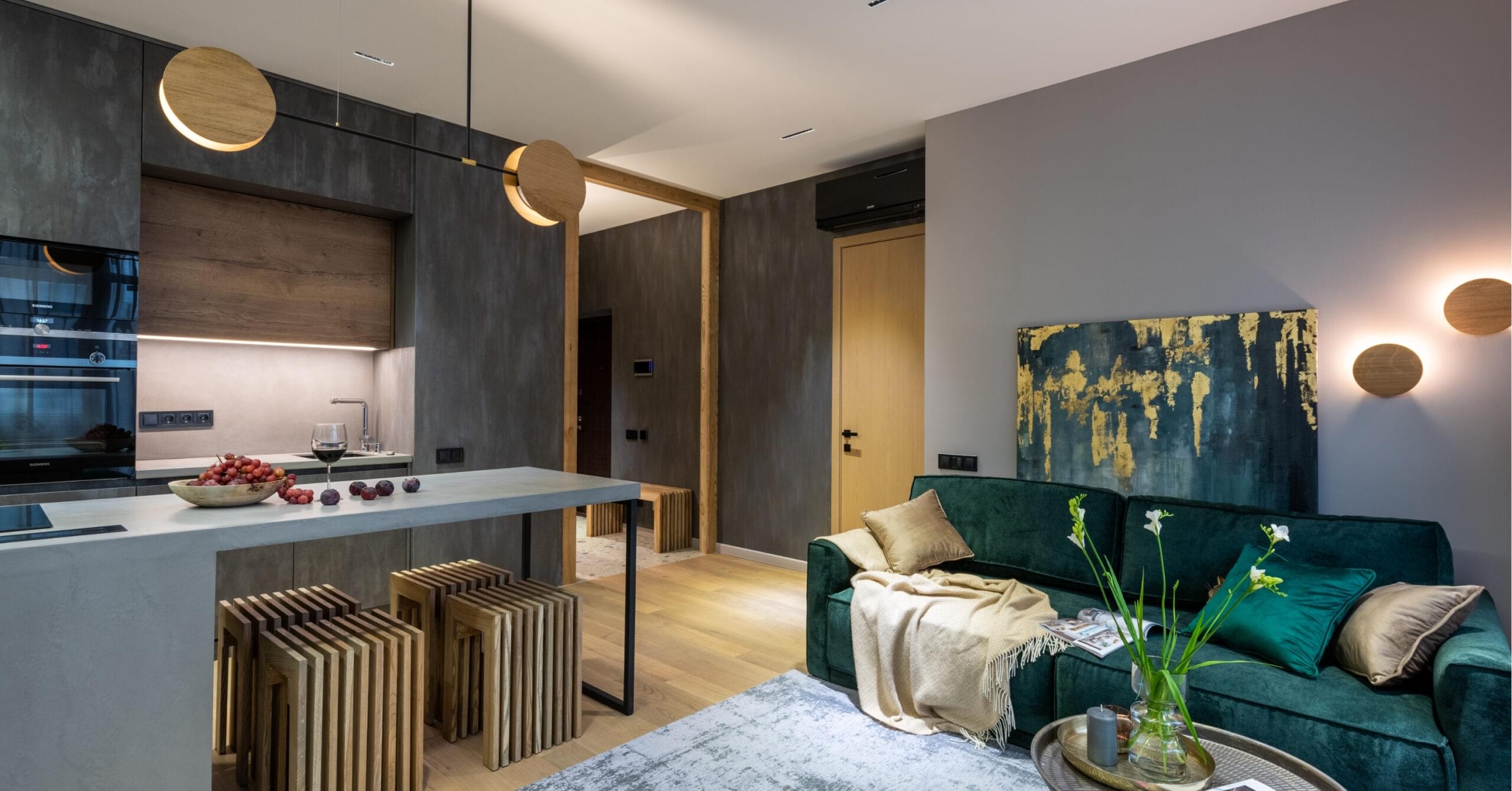 Modern living room with stylish furniture and decor showcasing innovative home design in Pakistan.