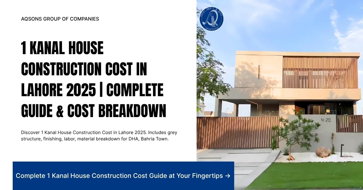 1 Kanal House Construction Cost in Lahore 2025 Complete Guide & Cost Breakdown