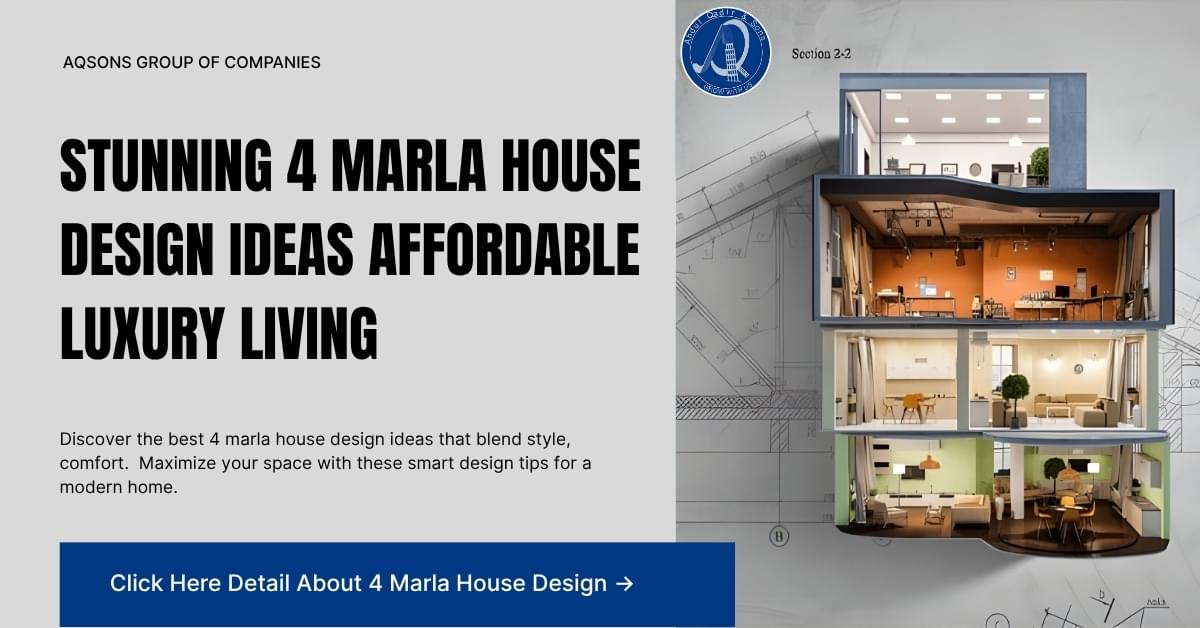 3D rendering of a modern 4 marla house design, showcasing stylish interior spaces and smart design solutions for affordable luxury living